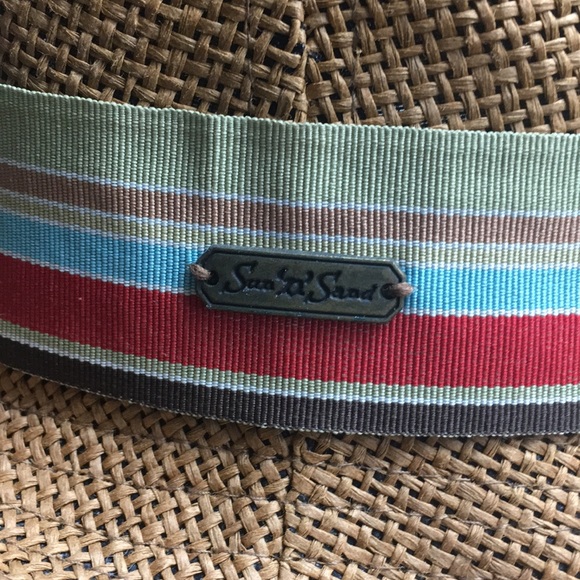 Sun n Sand ribbon trim 1.5” Brim Fedora Hat - Picture 2 of 7